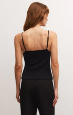 Load image into Gallery viewer, ANZA SPARKLE CAMI TANK BLK
