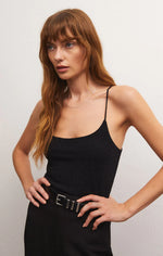 Load image into Gallery viewer, ANZA SPARKLE CAMI TANK BLK
