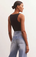 Load image into Gallery viewer, Z SUPPLY ALANA BODYSUIT BLACK
