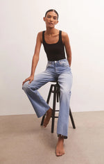 Load image into Gallery viewer, Z SUPPLY ALANA BODYSUIT BLACK
