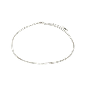 PILGRIM CARE RECYCLED ANKLE CHAIN 2-IN-1 SILVER