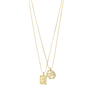 PILGRIM BRENDA 2 IN 1 NECKLACE SET GOLD PLATED