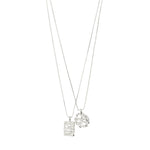 Load image into Gallery viewer, PILGRIM BRENDA 2 IN 1 NECKLACE SET SILVER PLATED
