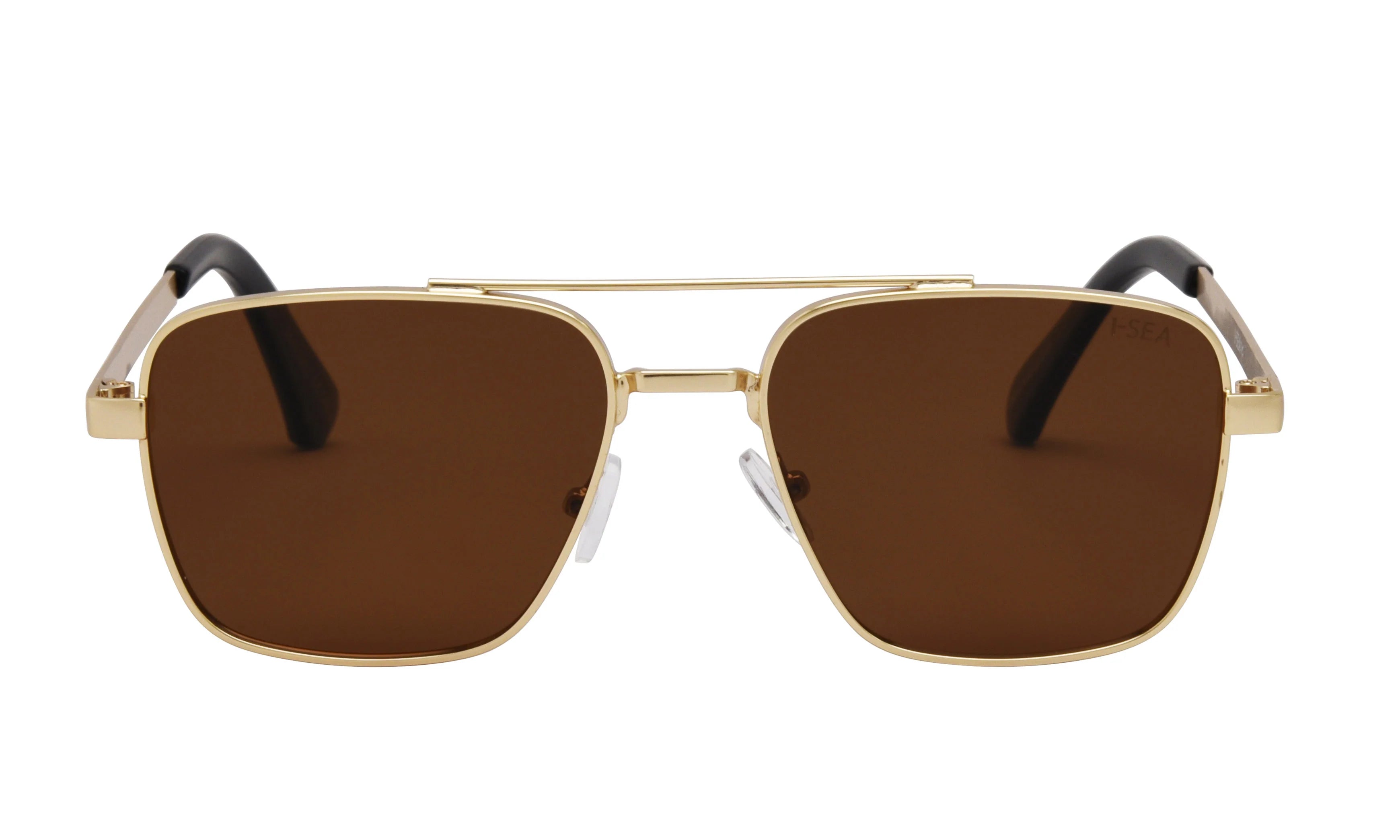 I SEA BROOKS SUNGLASSES IN GOLD/BROWN POLARIZED