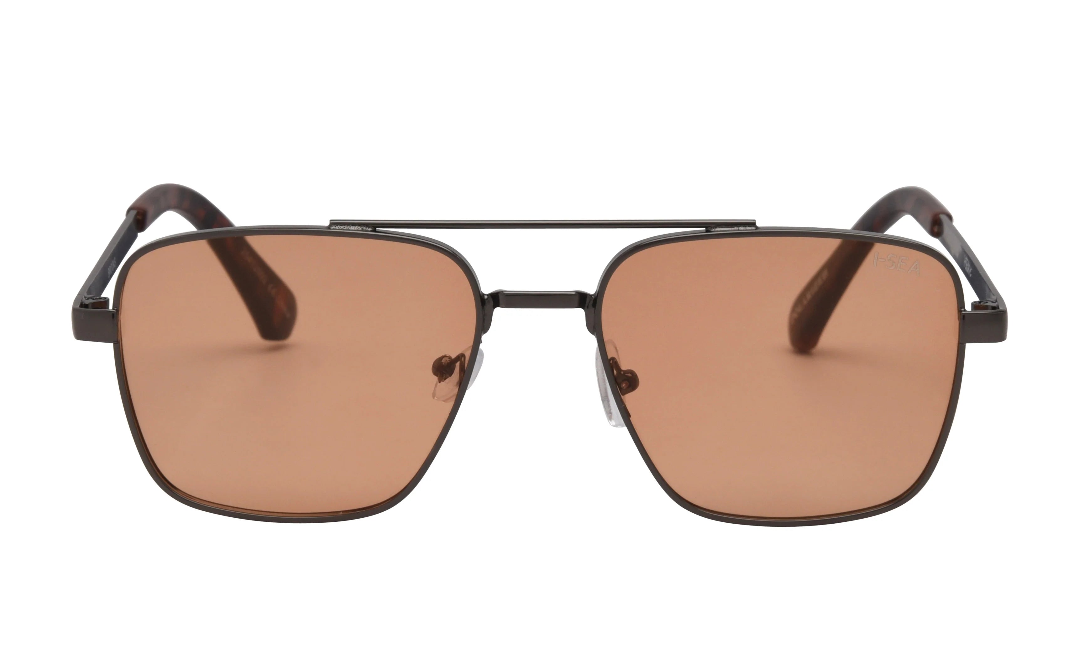 I SEA BROOKS SUNGLASSES IN BLACK/SMOKE POLARIZED