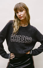 Load image into Gallery viewer, CHEERS SWEATER BLK
