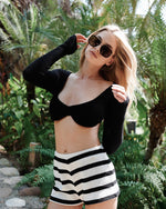 Load image into Gallery viewer, I SEA CRUZ SUNGLASSES IN BLK/BROWN POLARIZED
