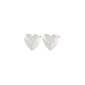 PILGRIM SOPHIA HEART EARRINGS SILVER PLATED