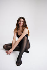 Load image into Gallery viewer, B YOUNG STOCKINGS SOLID BLACK
