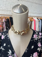 Load image into Gallery viewer, PILGRIM PULSE STATEMENT NECKLACE GOLD
