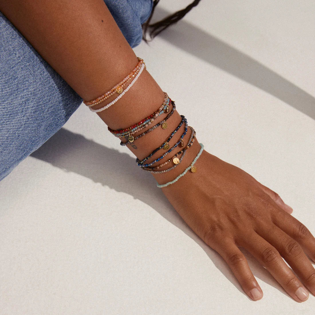 PILGRIM INDIE BRACELET BLUE GOLD