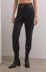 Load image into Gallery viewer, LENORA FAUX LEATHER JOGGER
