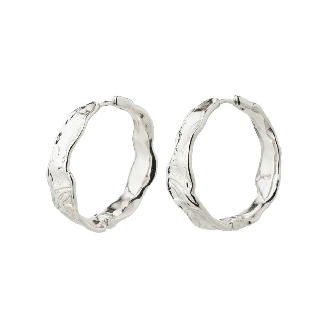 PILGRIM JULITA HOOP EARRINGS SILVER PLATED