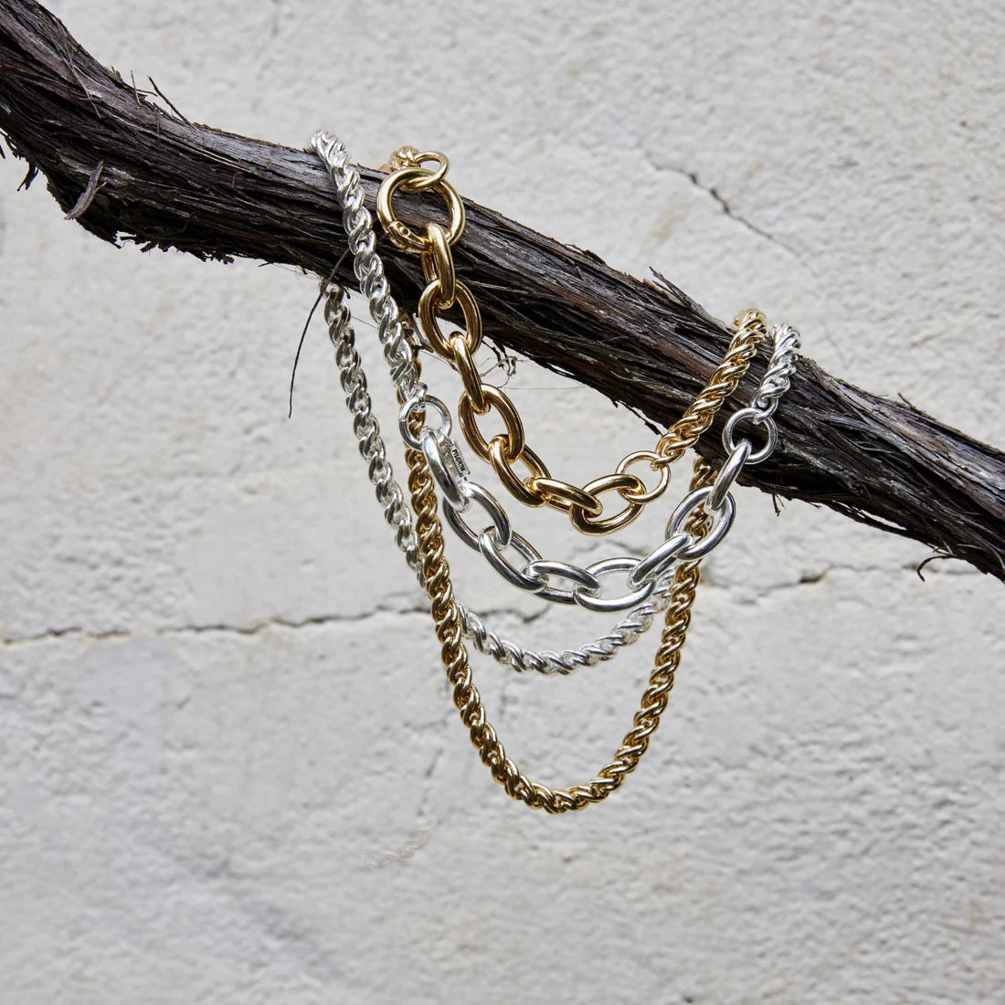 PILGRIM LEARN RECYCLED BRAIDED-CHAIN NECKLACE GOLD