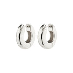 Load image into Gallery viewer, PILGRIM LEARN RECYCLED CHUNKY HOOP EARRINGS SILVER
