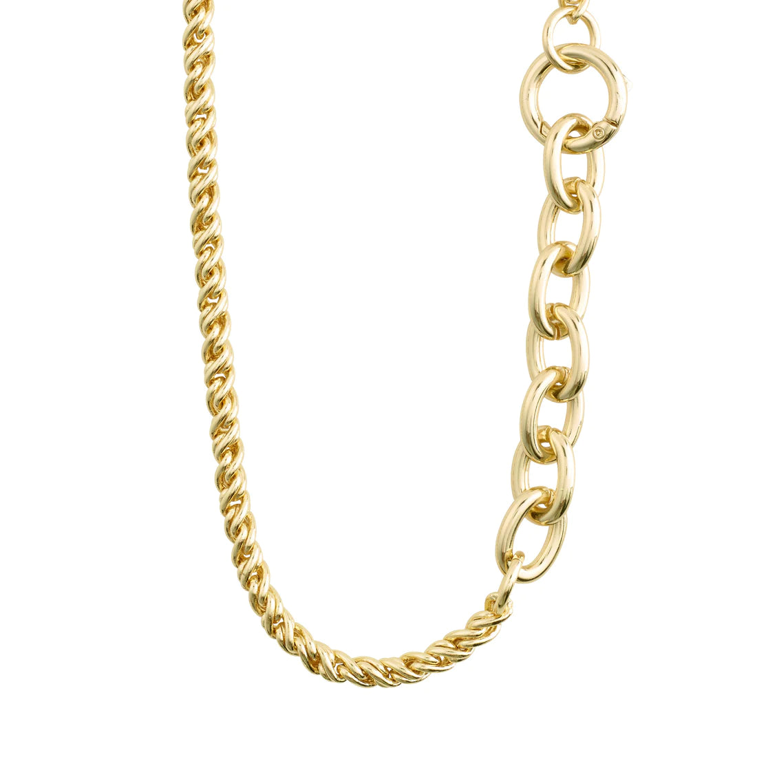 PILGRIM LEARN RECYCLED BRAIDED-CHAIN NECKLACE GOLD