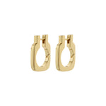 Load image into Gallery viewer, PILGRIM LIVE RECYCLED SQUARE HOOP EARRINGS IN GOLD
