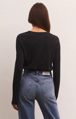 Load image into Gallery viewer, Z SUPPLY MODERN SLUB LS BLACK
