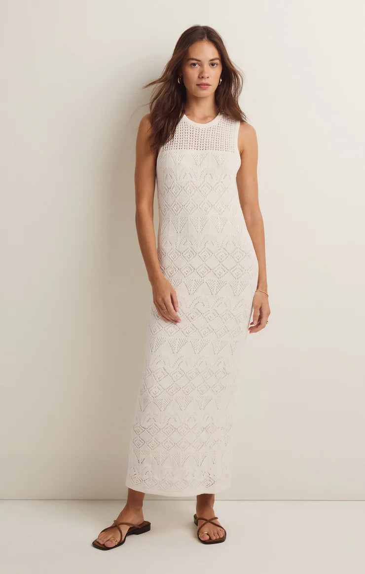 Z SUPPLY MALLORCA MIDI DRESS WHITE