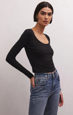 Load image into Gallery viewer, SHANIA RIB LONG SLEEVE TOP

