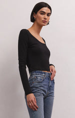 Load image into Gallery viewer, SHANIA RIB LONG SLEEVE TOP
