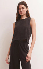 Load image into Gallery viewer, Z SUPPLY SLOANE JERSEY TANK BLK
