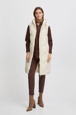 Load image into Gallery viewer, B YOUNG LONG PUFFER VEST BIRCH

