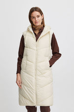 Load image into Gallery viewer, B YOUNG LONG PUFFER VEST BIRCH
