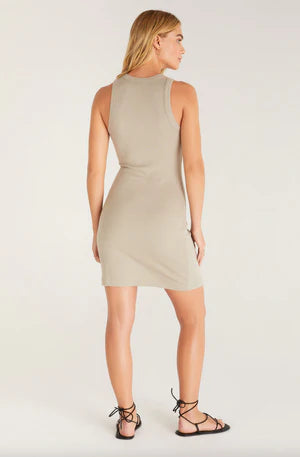 CAROLINA RIB DRESS GARDEN FOG