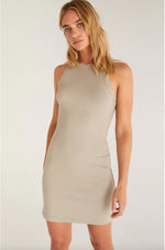 Load image into Gallery viewer, CAROLINA RIB DRESS GARDEN FOG
