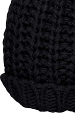 Load image into Gallery viewer, ICHI CHUNKY KNIT TOQUE IN BLACK

