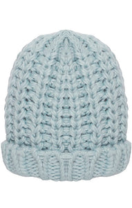 ICHI CHUNKY KNIT TOQUE IN BLUE