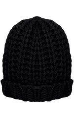 Load image into Gallery viewer, ICHI CHUNKY KNIT TOQUE IN BLACK
