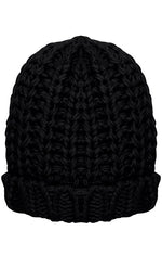 Load image into Gallery viewer, ICHI CHUNKY KNIT TOQUE IN BLACK
