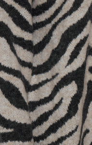 ICHI ZEBRA PRINT CARDIGAN