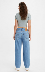 Load image into Gallery viewer, LEVI&#39;S BAGGY DAD JEANS IN MEDIUM DESTRUCTED INDIGO
