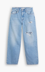 Load image into Gallery viewer, LEVI&#39;S BAGGY DAD JEANS IN MEDIUM DESTRUCTED INDIGO
