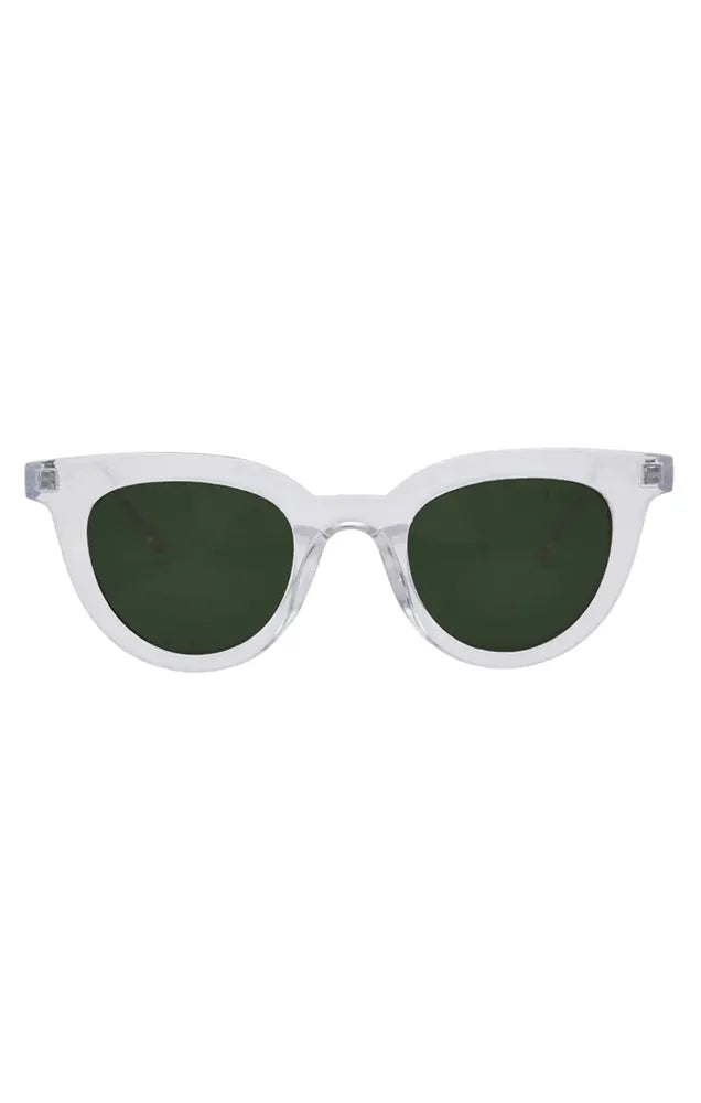 I SEA CANYON SUNGLASSES IN CLEAR/GREEN POLARIZED