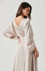 Load image into Gallery viewer, ASTR THE LABEL MARIN DOLMAN SLEEVE MIDI DRESS IN CHAMPAGNE
