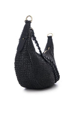 Load image into Gallery viewer, JULES KAE ZOLA STRAW BAG IN BLACK
