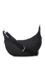 Load image into Gallery viewer, JULES KAE ZOLA STRAW BAG IN BLACK
