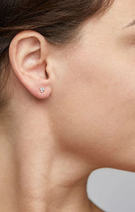 PILGRIM CAILY CRYSTAL STUD EARRINGS IN SILVER