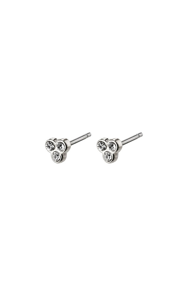 PILGRIM CAILY CRYSTAL STUD EARRINGS IN SILVER