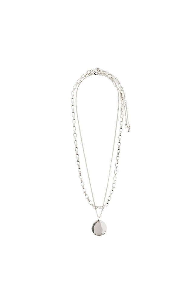 PILGRIM CLARITY 2-IN-1 NECKLACE SET IN SILVER