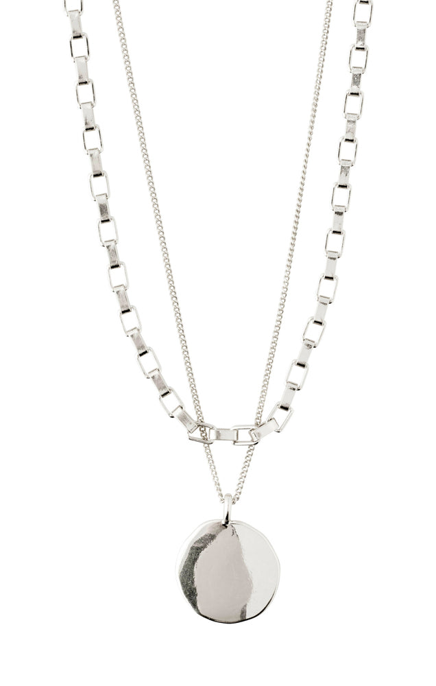 PILGRIM CLARITY 2-IN-1 NECKLACE SET IN SILVER