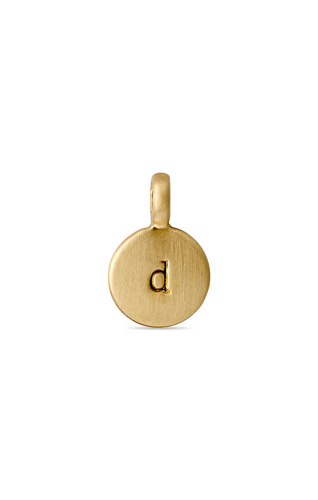 PILGRIM LOWERCASE LETTER DISC CHARM PENDANT