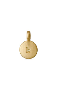 PILGRIM LOWERCASE LETTER DISC CHARM PENDANT