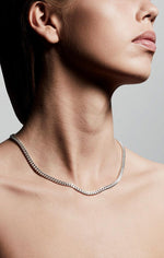 Load image into Gallery viewer, PILGRIM FUCHSIA NECKLACE IN SILVER
