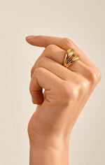 Load image into Gallery viewer, PILGRIM RECONNECT RING IN GOLD
