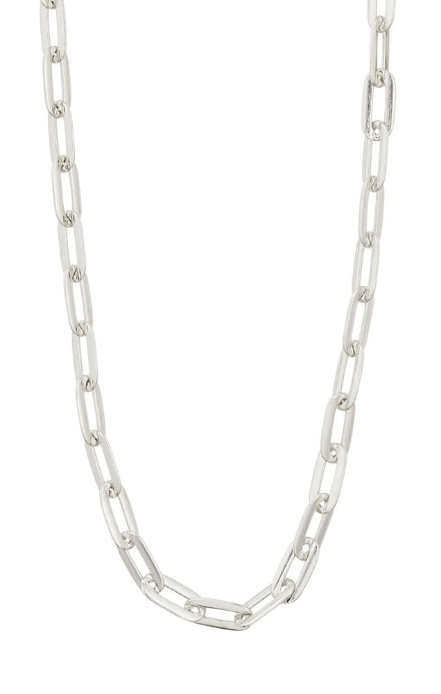 PILGRIM KINDNESS RECYCLED CABLE CHAIN NECKLACE IN SILVER